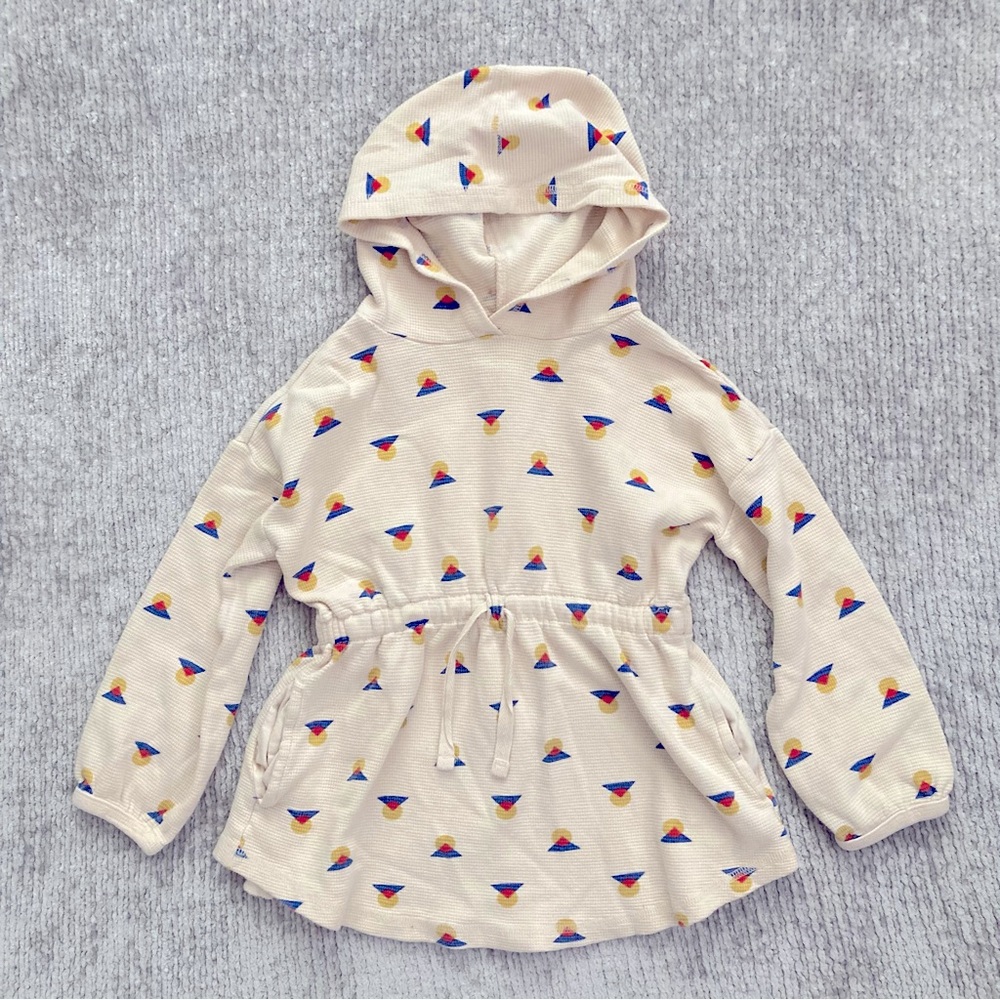 Hanna Andersson Girls 5 Sunset Hoodie Dress Organic Cotton Summer Vacation Boho